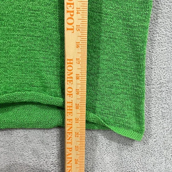 Pendleton Sweater Top‎ Blouse L Green Sleeveless Tight Knit V Neck Bohemian